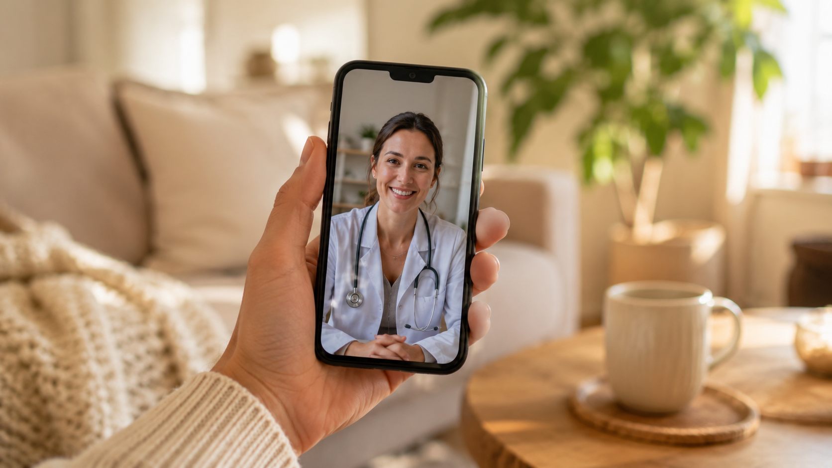 Videosprechstunde per Smartphone von zu Hause